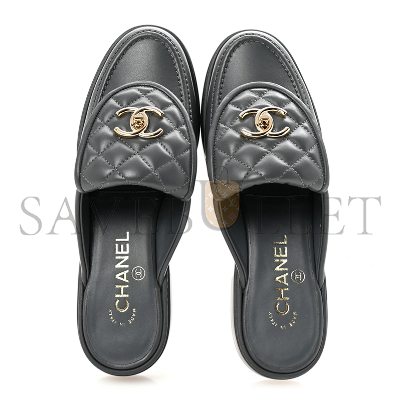 CHANEL QUILTED CC MULES G46120